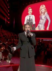 Madonna radiates youthfulness in this photo, with a flawless complexion that belies her age. The secret to her ageless beauty is rumored to be a combination of expert skincare and carefully administered cosmetic treatments, including Botox. Whether she's on stage or on the red carpet, Madonna continues to turn heads and inspire fans with her timeless beauty. #Madonna #Botox #AgelessBeauty"